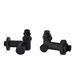 Комплект кранів SD Forte 1/2" НР для рушникосушарки кутовий чорний SF395W15HEB SF395W15HEB фото 1