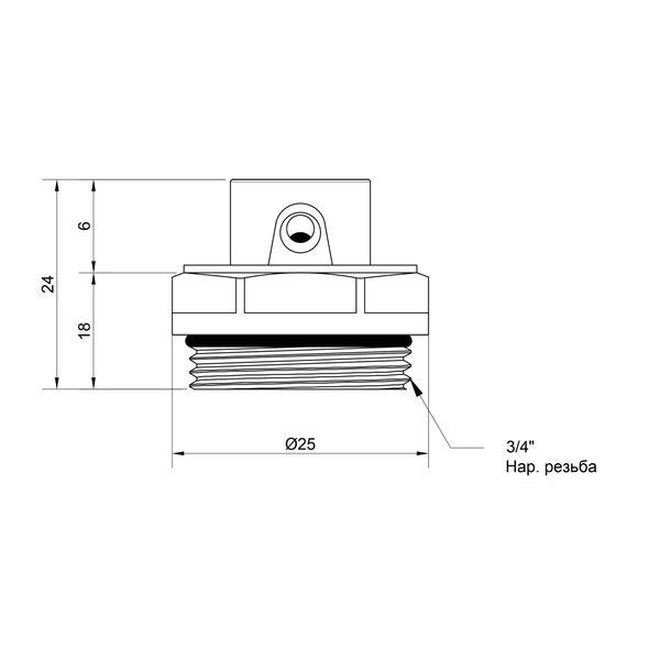 Кран Маєвського SD Plus 3/4" SD210W20 SD210W20 фото