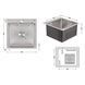 Мийка для кухні інтегрована Lidz Handmade H5050 (LDH5050BRU35375) Brushed Steel 3,0/1,0 мм LDH5050BRU35375 фото 2