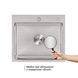 Мийка для кухні інтегрована Lidz Handmade H5045 (LDH5045BRU35383) Brushed Steel 3,0/1,0 мм LDH5045BRU35383 фото 3