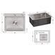 Мийка для кухні інтегрована Lidz Handmade H5045 (LDH5045BRU35383) Brushed Steel 3,0/1,0 мм LDH5045BRU35383 фото 2