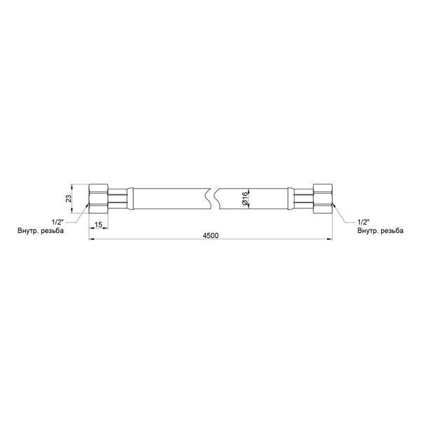 Шланг для газу Thermo Alliance чорний 1/2" ВВ 400 см SD91G400 SD091G400 фото