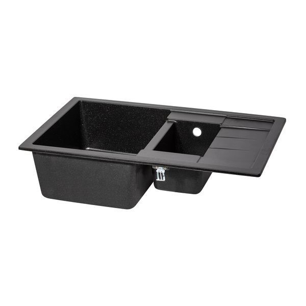 Кухонна мийка з додатковою чашею Lidz 780x495/200 BLA-03 (LIDZBLA03780495200) LIDZBLA03780495200 фото