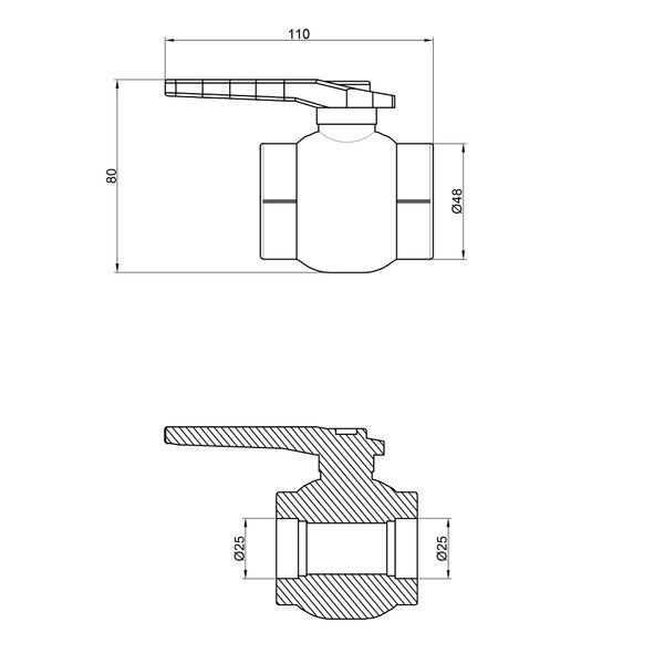 Кран кульовий PPR Thermo Alliance 25 DSW115 фото