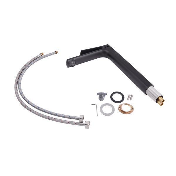 Змішувач для раковини Qtap Slavonice високий QTSLA1042H103B Black Matt QTSLA1042H103B фото