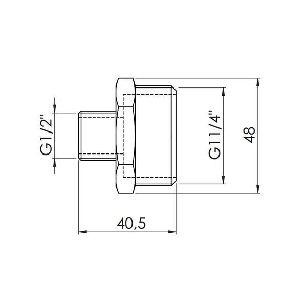 Ніпель редукційний SD Forte 1" 1/4х1/2" SF3593215 SF3593215 фото