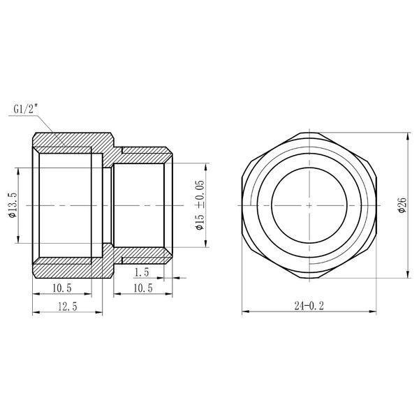 Муфта обтискна SD Forte 16х1/2" В SF171W1615 SF171W1615 фото