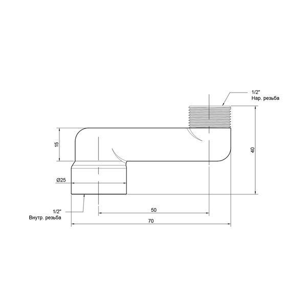 Ексцентрик радіаторний Icma 1/2"х5 см №720 82720CT06 фото