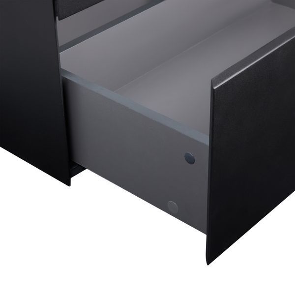 Комплект Qtap Tern 700х725х437 Matt black тумба підлогова + раковина урізна QT1771TNL7023070CMB QT1771TNL7023070CMB фото
