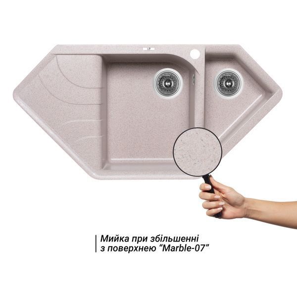 Кухонна мийка Lidz з додатковою чашею 1000x500/225 MAR-07 (LIDZMAR071000500225) LIDZMAR071000500225 фото