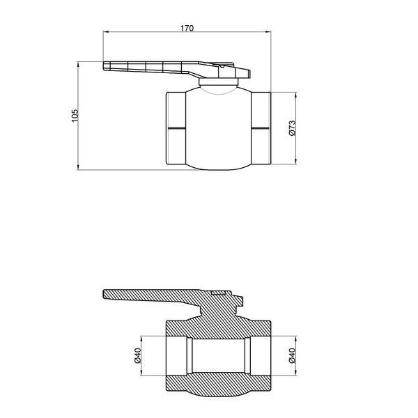 Кран кульовий PPR Thermo Alliance 40 DSW117 фото