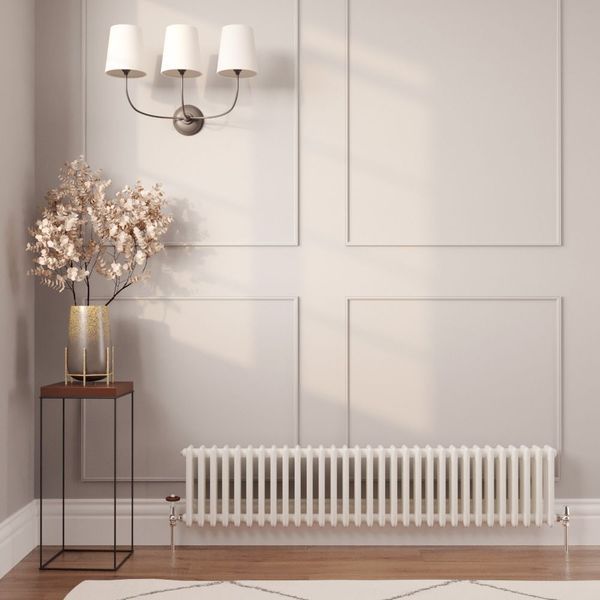 Горизонтальний дизайнерський радіатор Claudia 3  300&times;1775 White RR-CL03-3001775W фото