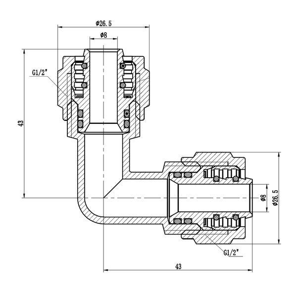 Кут обтискний SD Forte 16 SF173W1616 SF173W1616 фото