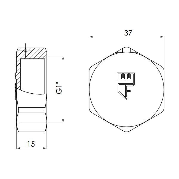 Заглушка SD Forte 1" ВР SF35225 SF35225 фото