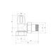 Кран радіаторний Icma 1/2" кутовий без ручки №805 82805AD06 фото 2