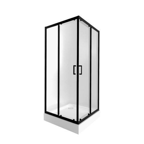 Набір Qtap душова кабіна Taurus BLA1099SC6 Clear 2020x900x900 мм + піддон Tern 309912C 90x90x12 см з сифоном TAUBLA1099SC6SET фото