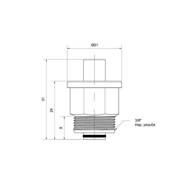 Клапан для повітровідвідника Icma 3/8" №710 82710AC05 фото