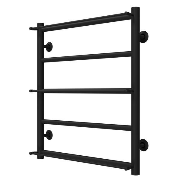 Рушникосушарка водяна Ladder П5 500х600 Deffi нержавіюча сталь (Чорний, Бокове ліве підключення) C.LK.60.50.5.B.B фото
