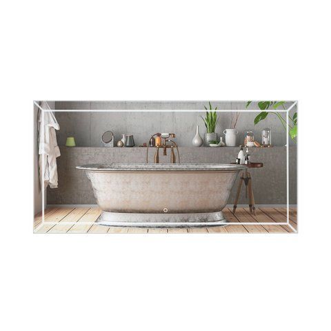 Дзеркало Qtap Aries 1400х700 з LED-підсвічуванням Touch, димер, рег. яскравості QT0378160170140W QT0378160170140W фото