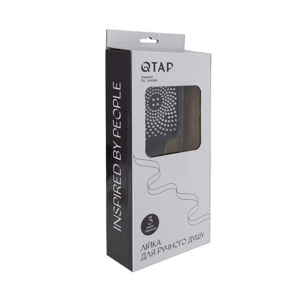 Лійка для ручного душу Qtap Rucni 145x95 мм прямокутна QTRUC125BLM45778 Black Matt QTRUC125BLM45778 фото
