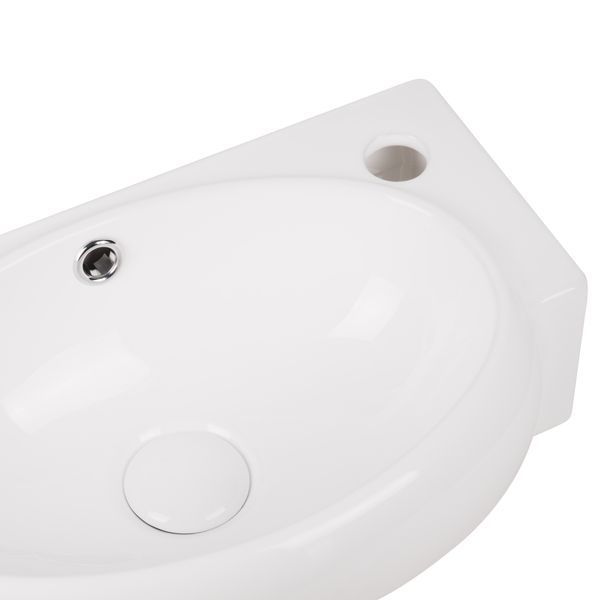 Раковина Qtap Leo 420x280x150 White з донним клапаном QT11115011RW QT11115011RW фото