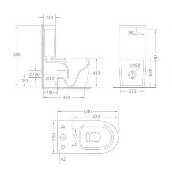 Унітаз підлоговий Qtap Jay Ultra Quiet з сидінням Soft-close 640x360x835 мм QT07222175TW White QT07222175TW фото