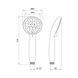 Лійка для ручного душу Лейки Lidz Niagara 04 85 мм округла LDNIA04CRM22033 Chrome LDNIA04CRM22033 фото 2