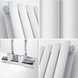 Вертикальний дизайнерський радіатор Aurora Double White 1800/360 RR-UT1800360DW фото 4
