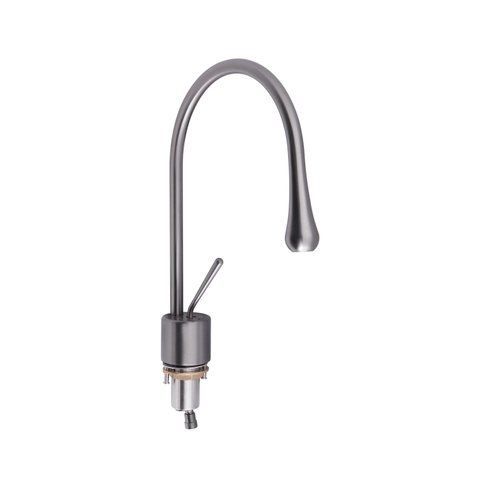 Змішувач для раковини Qtap Virgo з поворотним виливом QTVIR1066103K Gunmetal Black PVD QTVIR1066103K фото