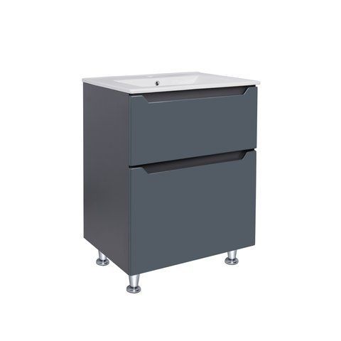 Комплект Qtap Scorpio 605х825х460 Graphite тумба підлогова + раковина урізна QT1471TNВ6023060CG QT1471TNВ6023060CG фото