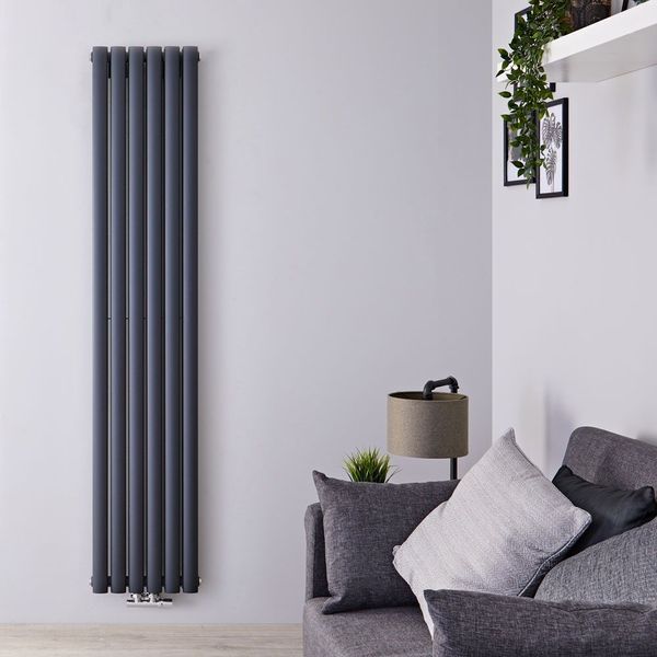 Вертикальний дизайнерський радіатор Aurora Double Anthracite 1800/360 RR-UT1800360DA фото