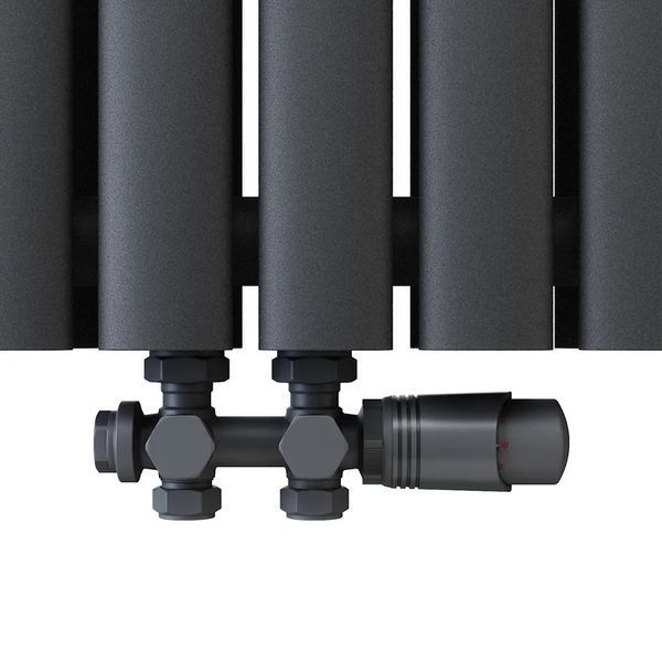 Вертикальний дизайнерський радіатор Aurora Double Anthracite 1800/360 RR-UT1800360DA фото