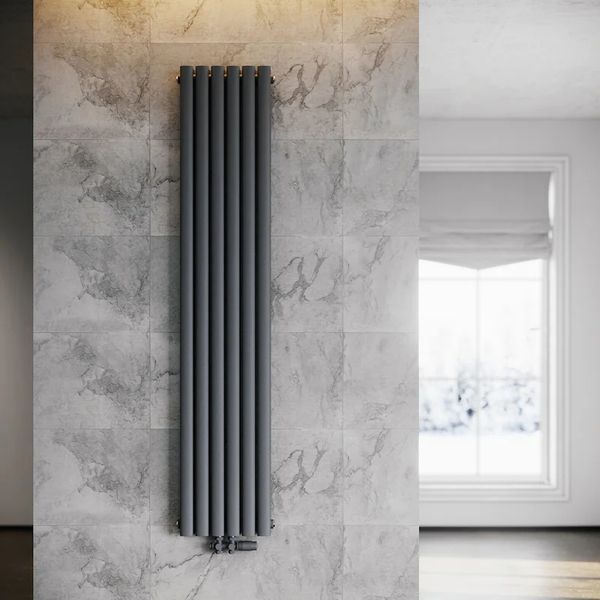Вертикальний дизайнерський радіатор Aurora Double Anthracite 1800/360 RR-UT1800360DA фото