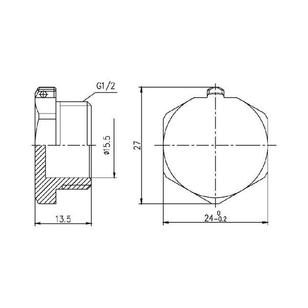 Заглушка SD Forte 1/2" ЗР SF35315 SF35315 фото