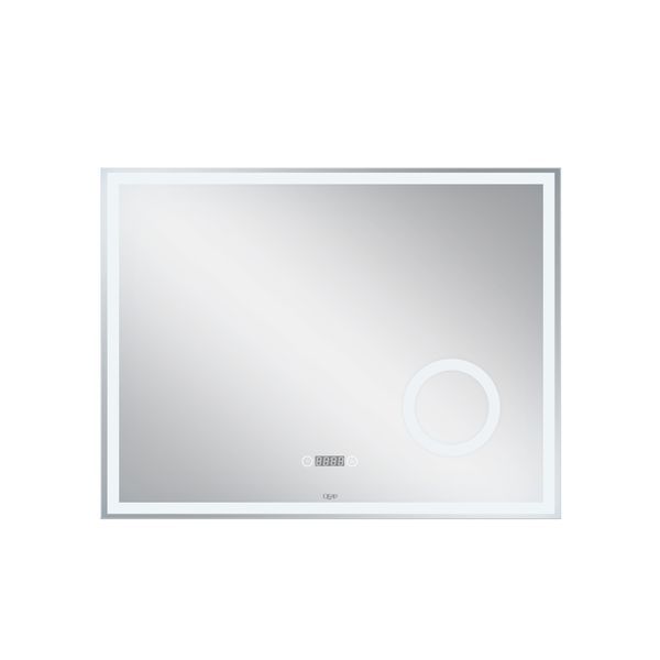 Дзеркало Qtap Stork 800х600 з LED-підсвічуванням Touch, лінза, цифровий годинник, димер, рег. яскравості QT157814226080W QT157814226080W фото