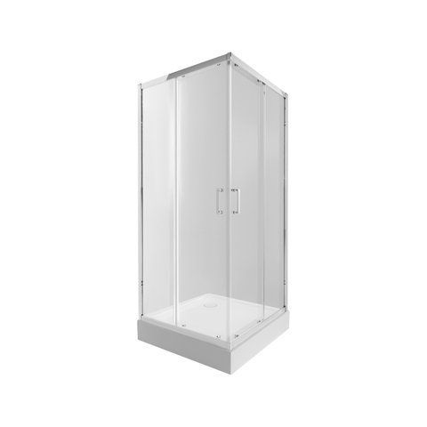 Набір Qtap душова кабіна Taurus CRM1099SC6 Clear 2020x900x900 мм + піддон Tern 309912C 90x90x12 см з сифоном TAUCRM1099SC6SET фото