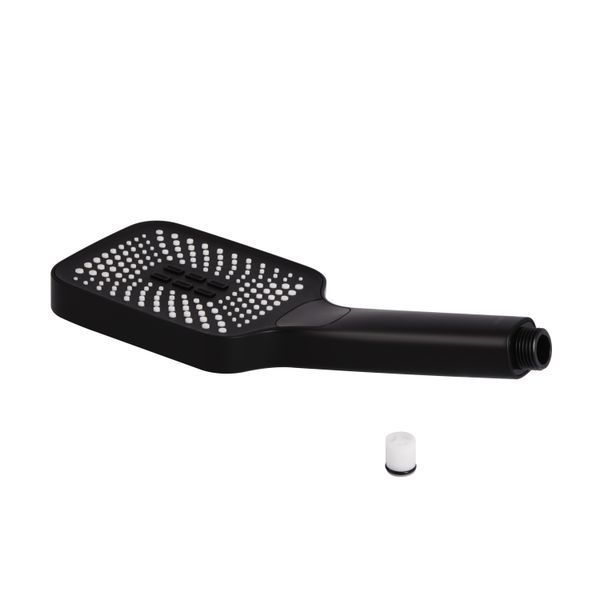 Лійка для ручного душу Qtap Rucni 140x110 мм прямокутна QTRUC125BLM45955 Black Matt QTRUC125BLM45955 фото