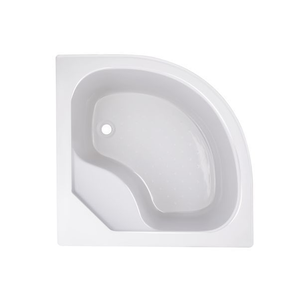 Душова кабіна Latwa SC80x80.SAT.HIGH.FR полукругла, скло Frost 4 мм + Душовий піддон KAPIELKA ST80x80x41, з панеллю Lidz LLSC8080SATHIGHFR2SET фото