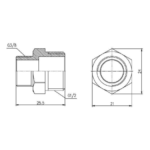 Ніпель редукційний SD Forte 1/2"х3/8" SF359159 SF359159 фото
