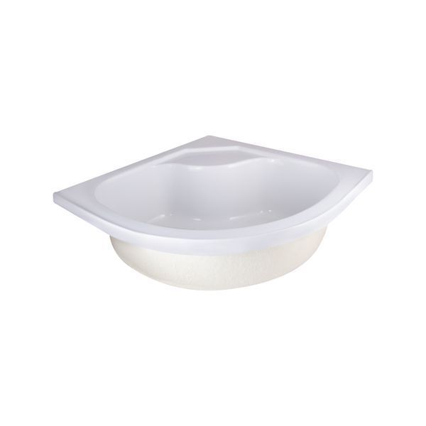 Душова кабіна Latwa SC80x80.SAT.HIGH.FR полукругла, скло Frost 4 мм + Душовий піддон KAPIELKA ST80x80x41, з панеллю Lidz LLSC8080SATHIGHFR2SET фото