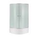 Душова кабіна Latwa SC80x80.SAT.HIGH.FR полукругла, скло Frost 4 мм + Душовий піддон KAPIELKA ST80x80x41, з панеллю Lidz LLSC8080SATHIGHFR2SET фото 1