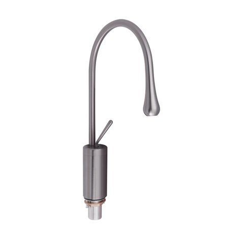 Змішувач для раковини Qtap Virgo з поворотним виливом високий QTVIR1066H103K Gunmetal Black PVD QTVIR1066H103K фото