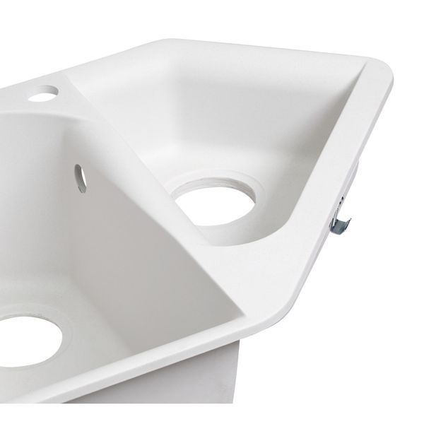 Кухонна мийка з додатковою чашею Lidz 1000x500/225 WHI-01 (LIDZWHI011000500225) LIDZWHI011000500225 фото