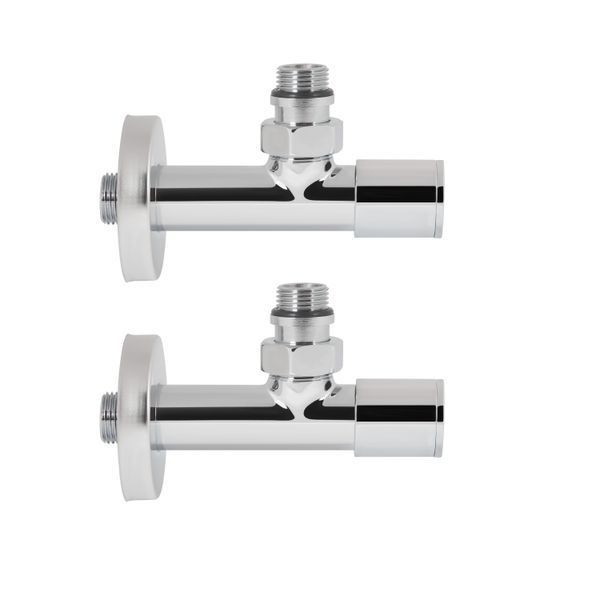 Комплект кранів SD Forte 1/2" НР для рушникосушарки кутовий SF395W15 SF395W15 фото