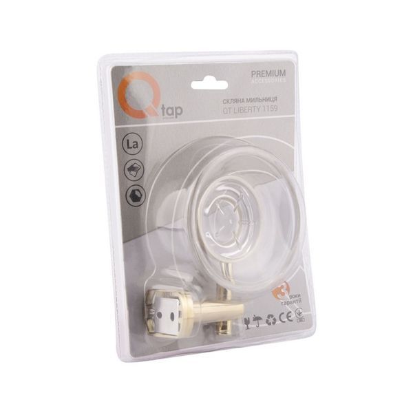 Мильниця Qtap Liberty настінна QTLIBORO1159 Gold QTLIBORO1159 фото