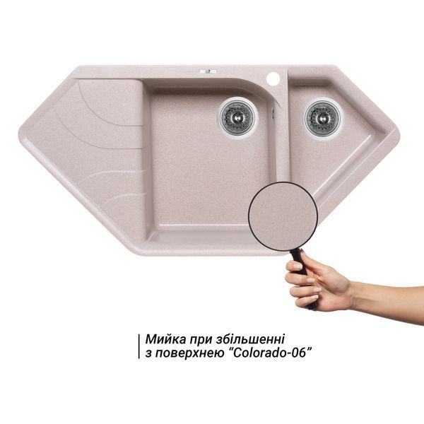 Кухонна мийка з додатковою чашею Lidz 1000x500/225 COL-06 (LIDZCOL061000500225) LIDZCOL061000500225 фото