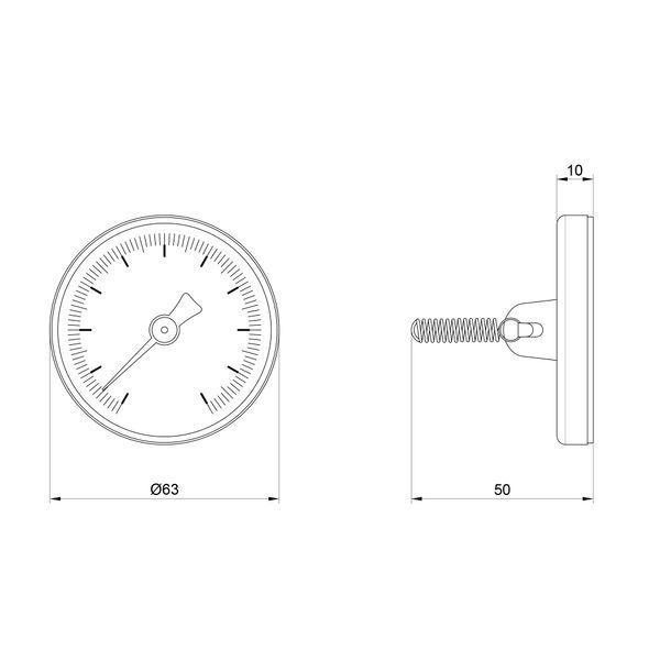Термометр SD Plus 120&ordm;C 63 мм накладний SD175 SD175 фото