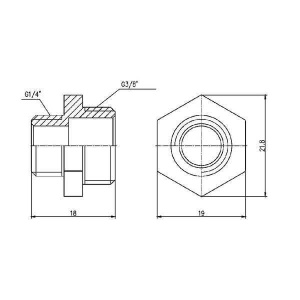 Ніпель редукційний SD Forte 3/8"х1/4" SF35996 SF35996 фото