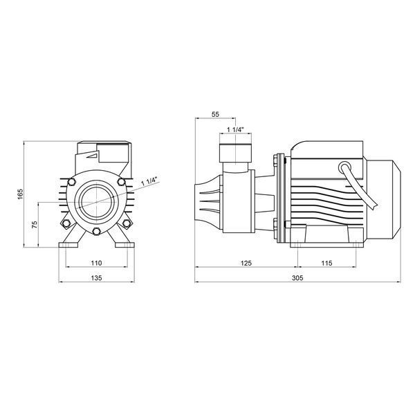 Насос поверхневий вихровий Thermo Alliance QBm80 0,75 кВт TAQBM80075 фото
