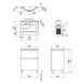 Комплект Qtap Albatross 605х825х460 White тумба підлогова + раковина урізна QT0171TN600D3060CW QT0171TN600D3060CW фото 2